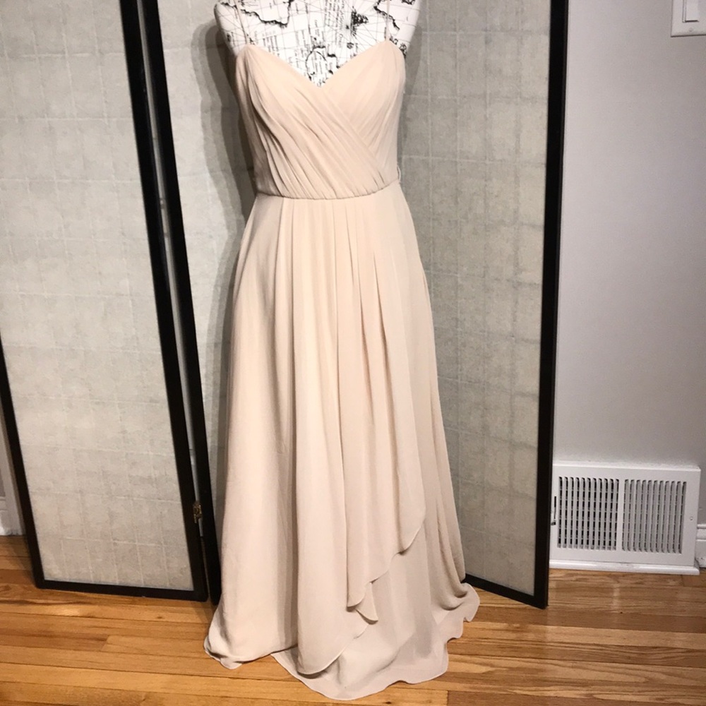 🔽Wtoo Chiffon Draped Ruched Accordion Pleated prom Overlay Formal Evening 10